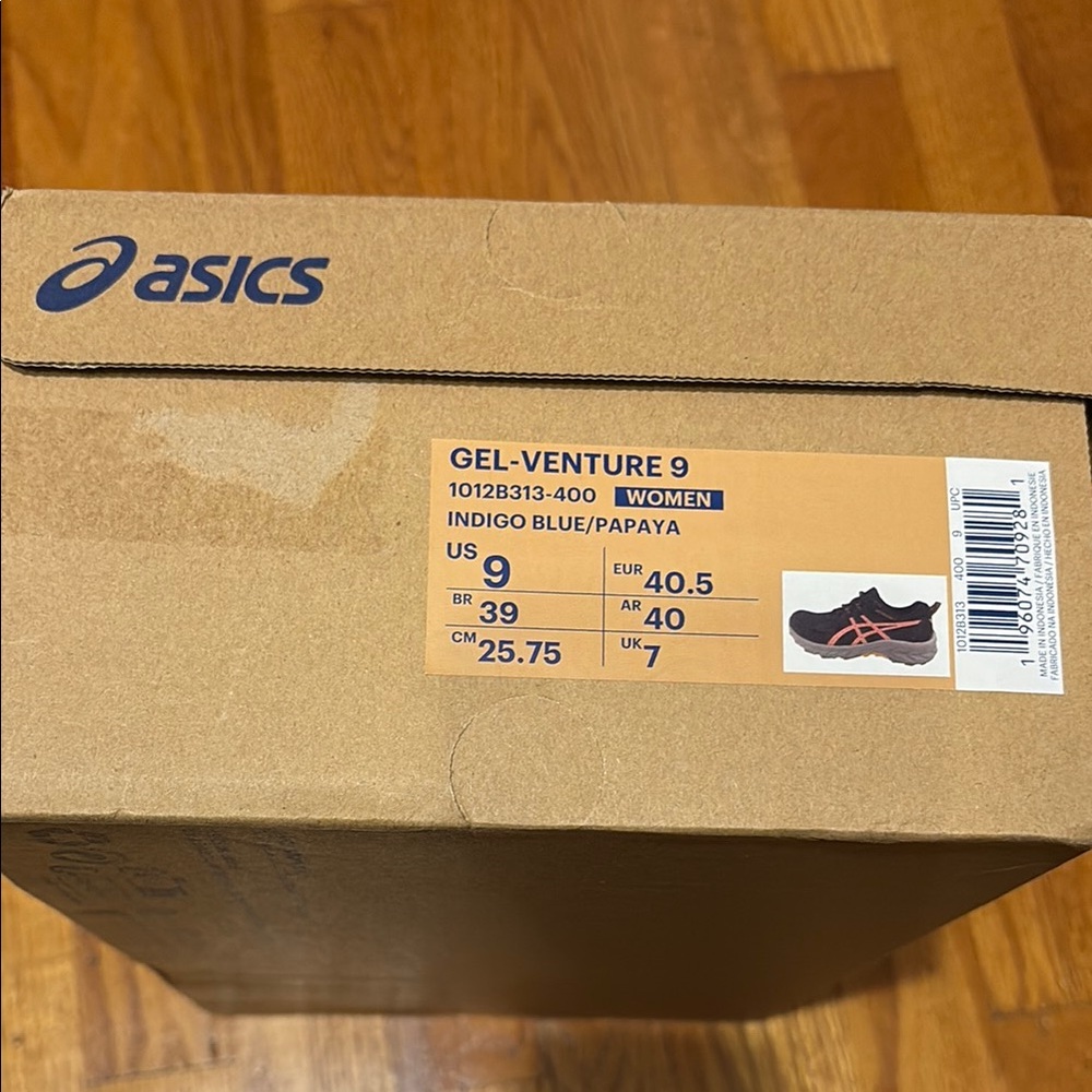 Asics Blue Athletic Shoes Gel-Venture 9 size 9 Indigo blue/Papaya - Picture 10 of 11